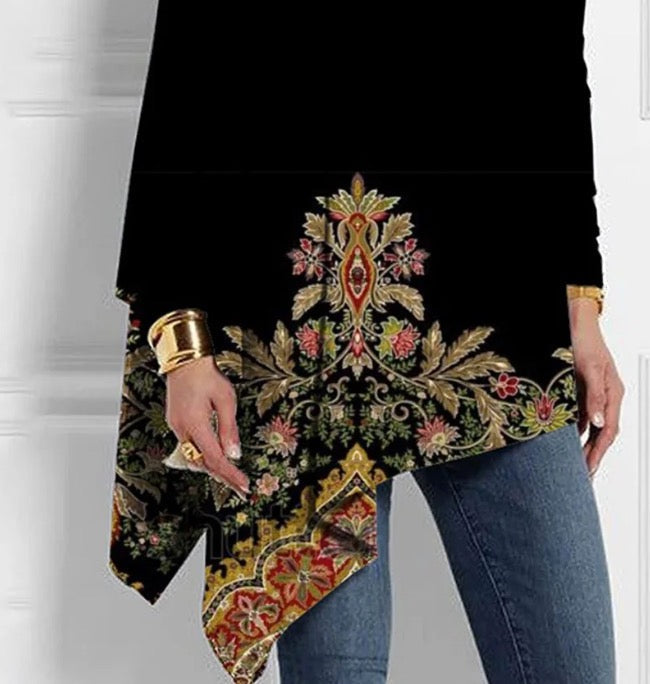 Sienna - Elegant Langærmet Top i Sort