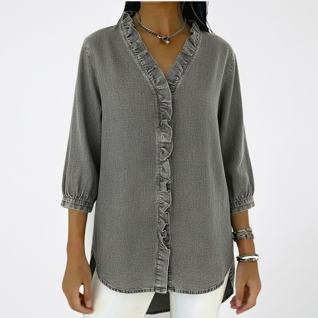 Sophisticated | Stilren blus med volanger för moderna kvinnor