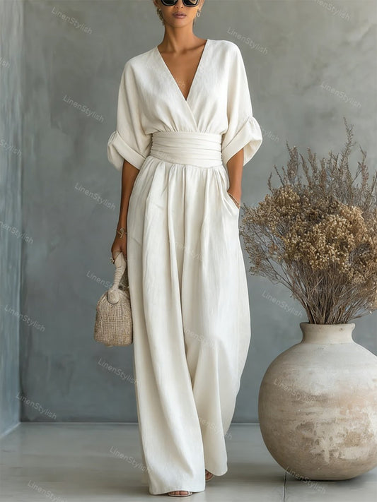 Aurora | Elegant V-ringad Jumpsuit för den moderna kvinnan