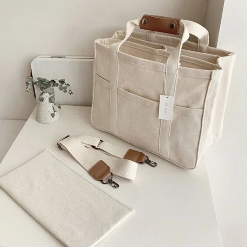 Mila | Elegant och rymlig canvas-shopper
