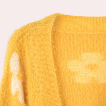 Blomstrende Elegance: Sweater med Fantasifulde Ærmer