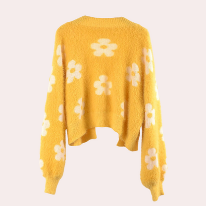 Blomstrende Elegance: Sweater med Fantasifulde Ærmer