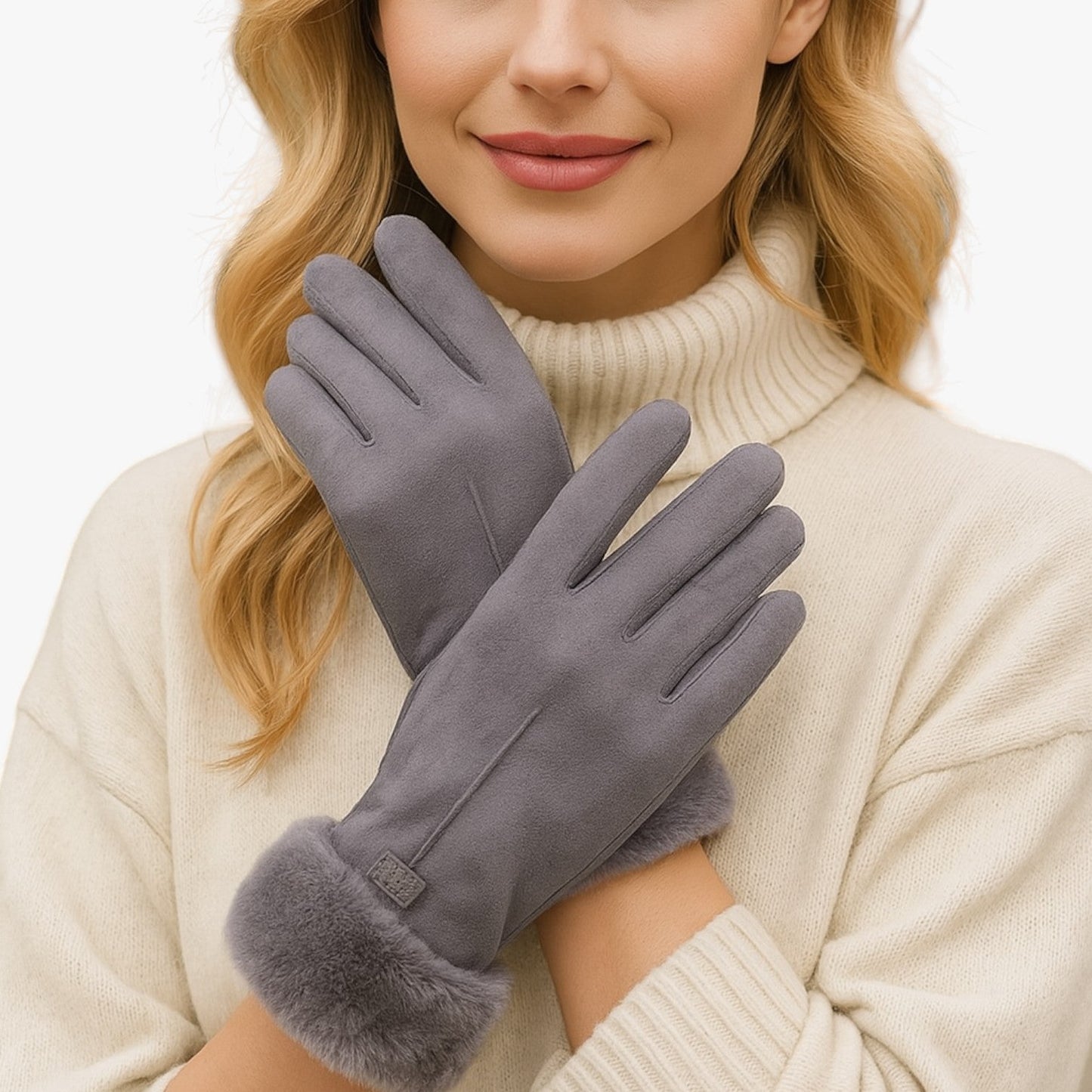 Vindtætte Vinterhandsker til Damer med Blødt Plysfor