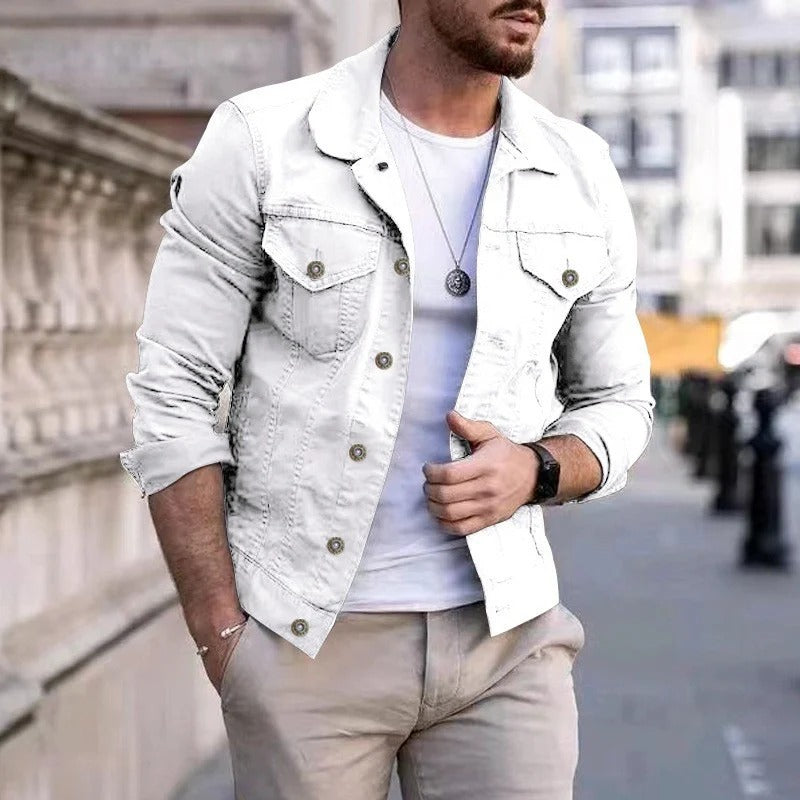 Tidless Denim Jakke til Mænd - UrbanStil