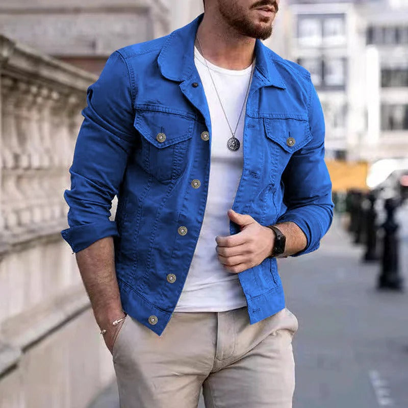 Tidless Denim Jakke til Mænd - UrbanStil