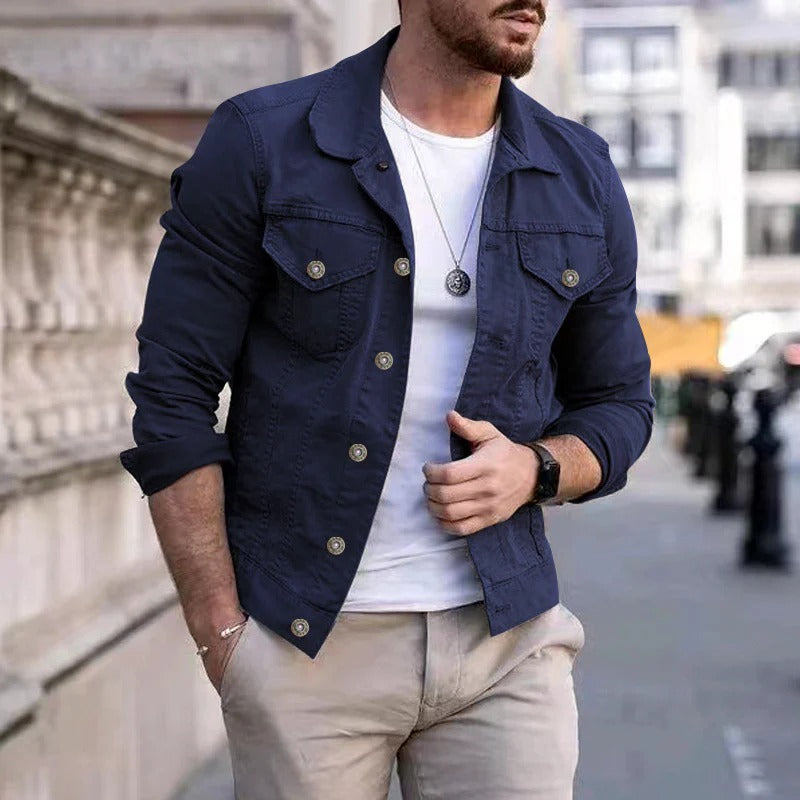 Tidless Denim Jakke til Mænd - UrbanStil