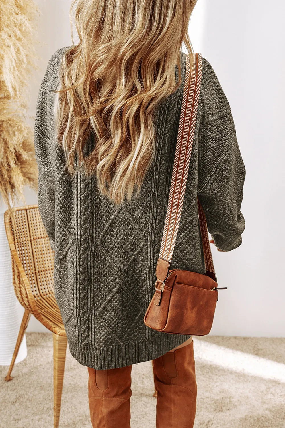 Sienna – Strikket Lang Sweater til Stilfulde Dage