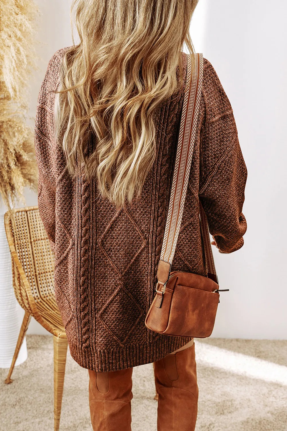 Sienna – Strikket Lang Sweater til Stilfulde Dage