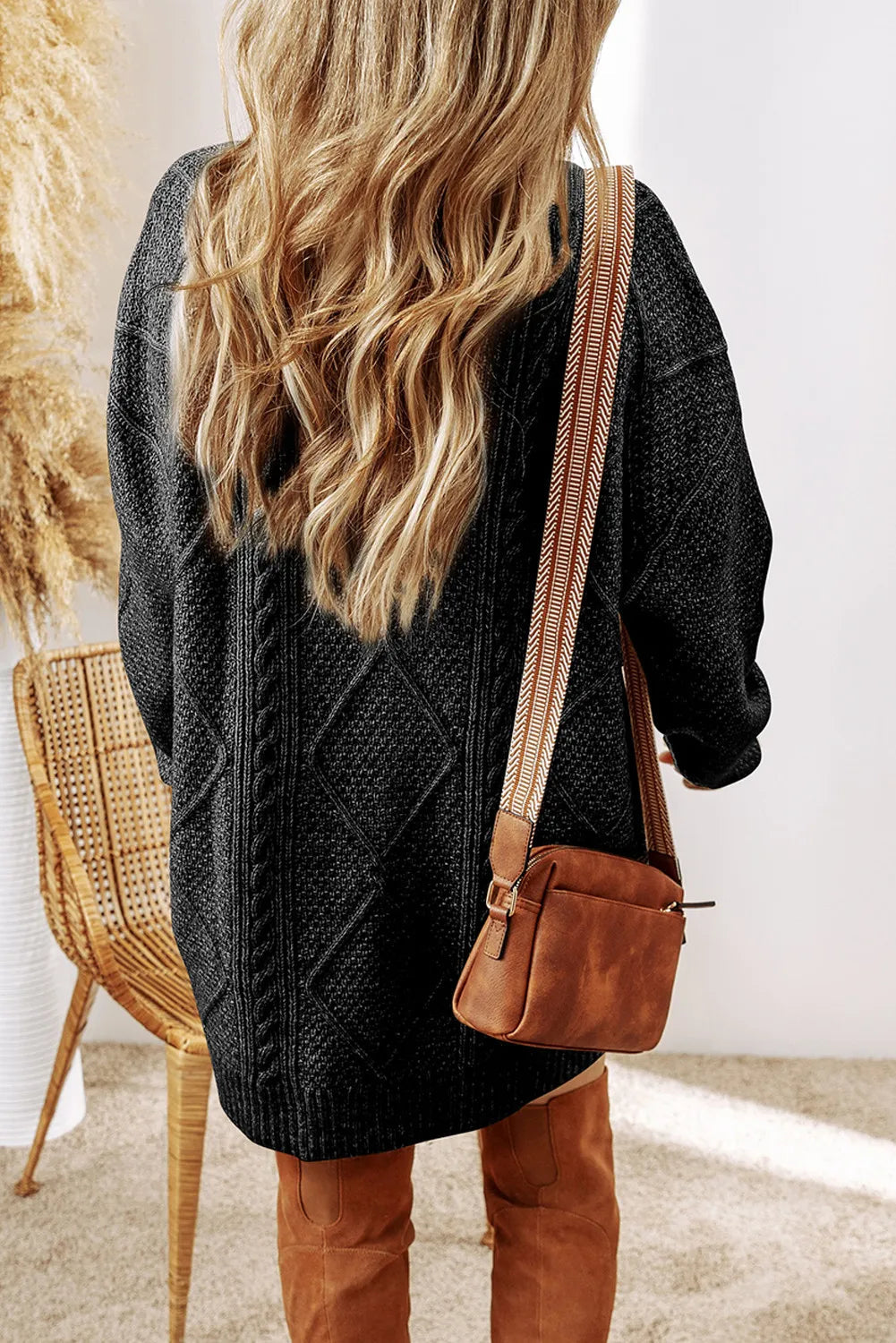 Sienna – Strikket Lang Sweater til Stilfulde Dage