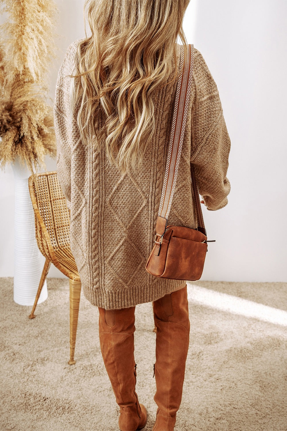 Sienna – Strikket Lang Sweater til Stilfulde Dage