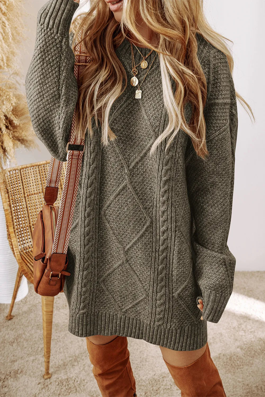 Sienna – Strikket Lang Sweater til Stilfulde Dage