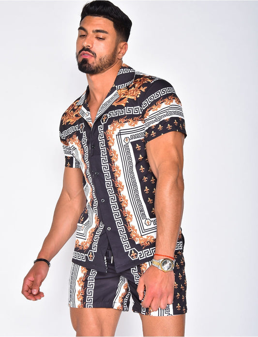 Färggrant Hawaii-set för män - VibeWear
