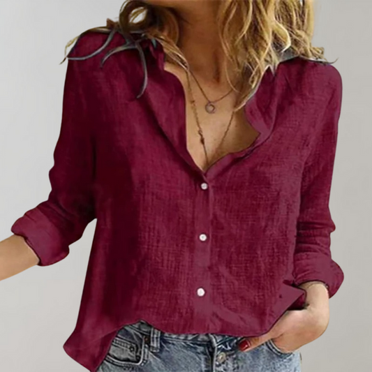 Elegant Blus för Damer - Linne