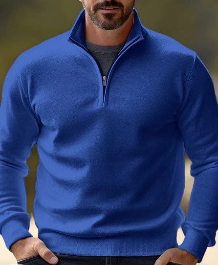Stilfuld Herresweater med Lynlås - PureStyle