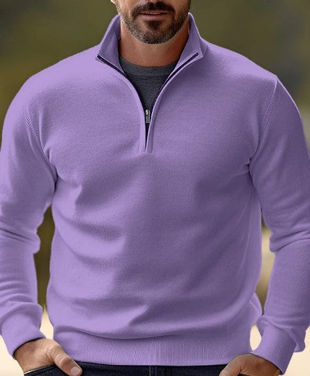 Stilfuld Herresweater med Lynlås - PureStyle