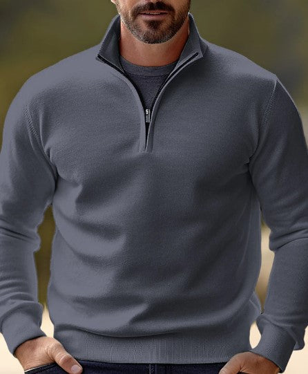 Stilfuld Herresweater med Lynlås - PureStyle