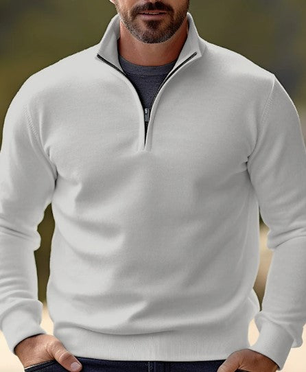Stilfuld Herresweater med Lynlås - PureStyle