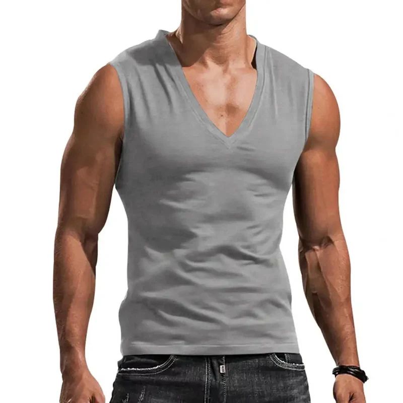 Stylish Uden Ærmer Sommer T-Shirt til Mænd