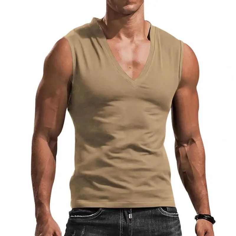 Stylish Uden Ærmer Sommer T-Shirt til Mænd
