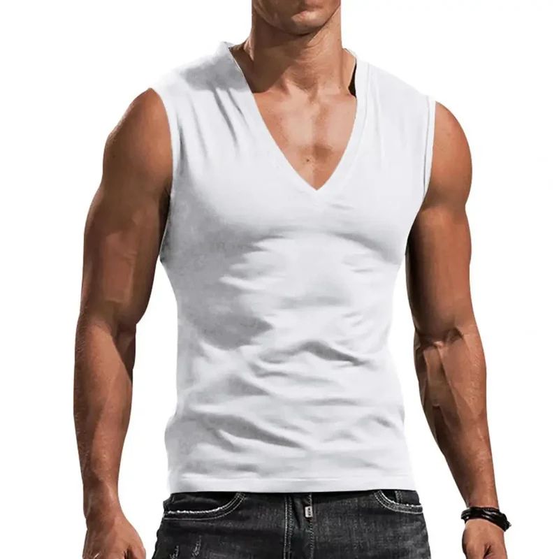 Stylish Uden Ærmer Sommer T-Shirt til Mænd