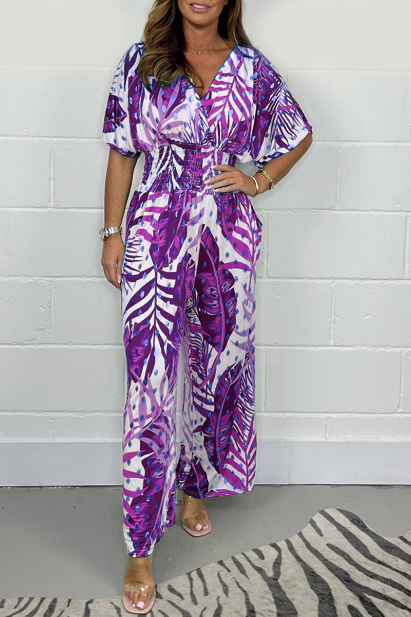Elegante jumpsuit med blomstermønster - Nova
