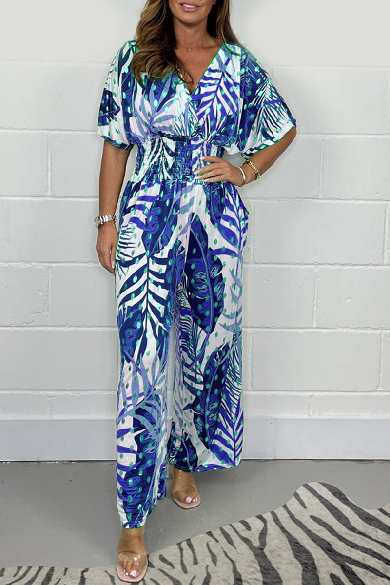 Elegante jumpsuit med blomstermønster - Nova
