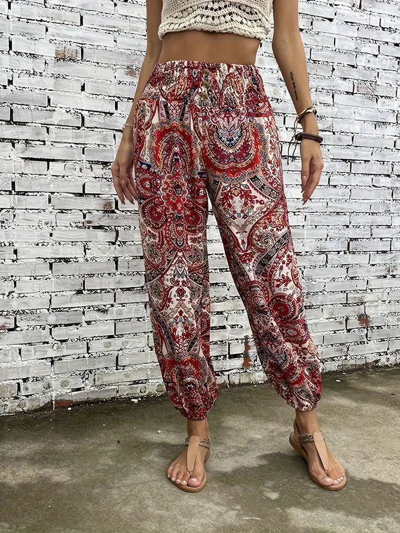 Solara - Løse Boho Bukser med Slids