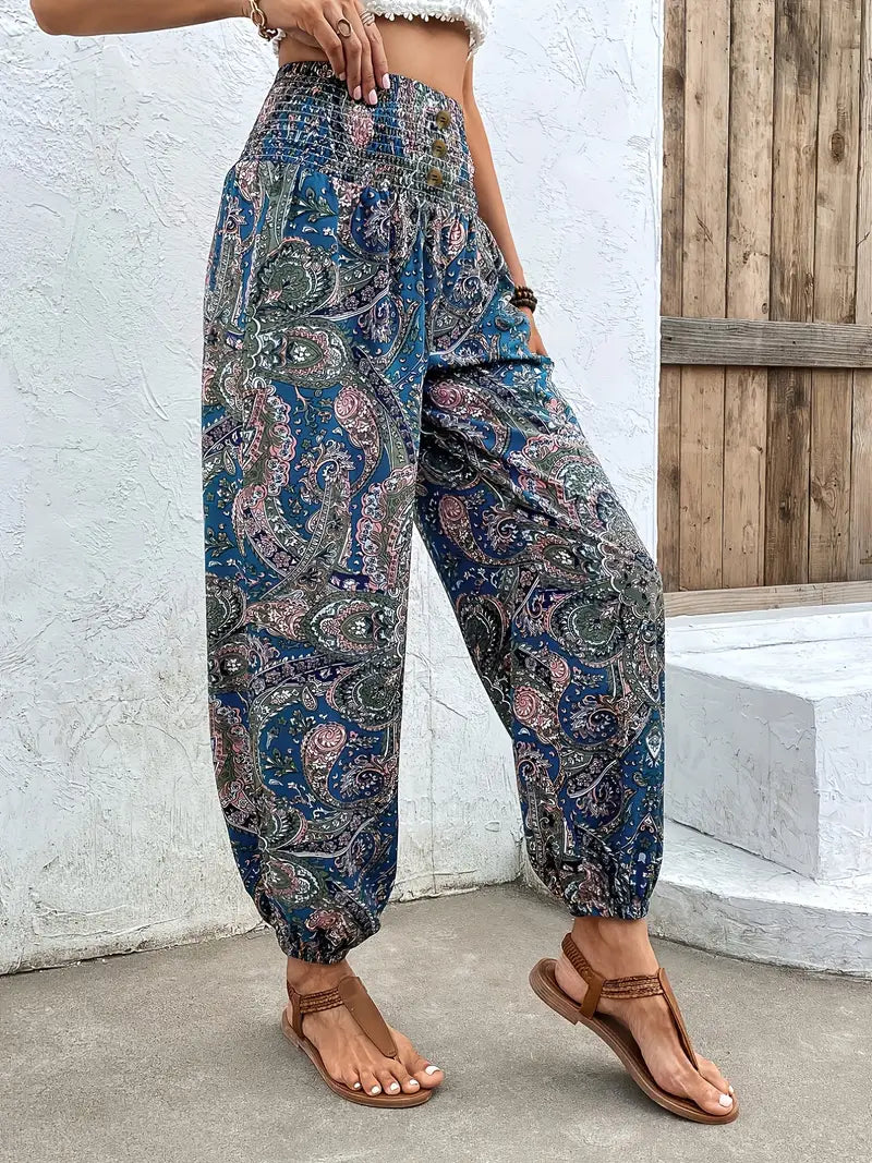 Solara - Løse Boho Bukser med Slids
