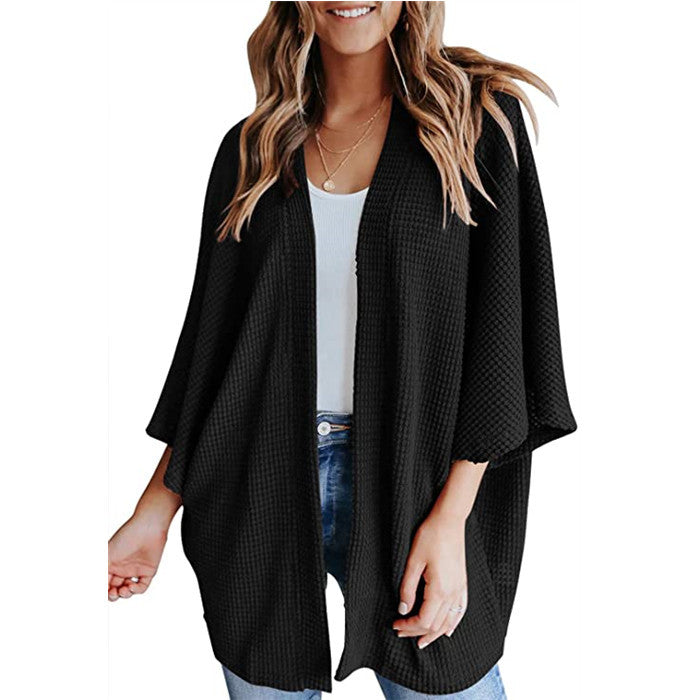 Chict Set med Kort Topp, Lång Cardigan och Bekväma Shorts