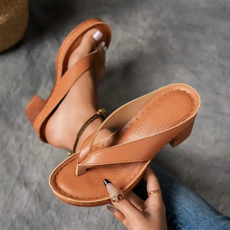 Soleil | Elegant Slip-On Sandaler för Sommaren