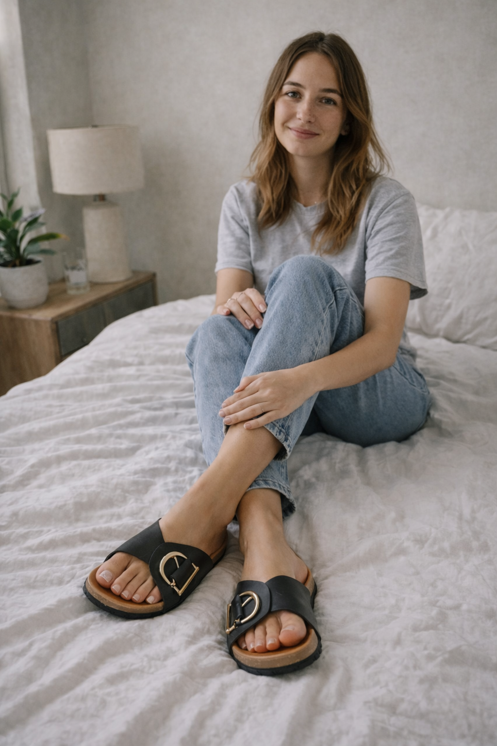 Livia | Eleganta och Bekväma Slip-On Sandaler med Detaljer