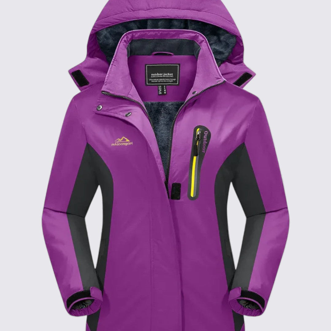 Damejakke med hætte – Lynlåsjakke – Klassisk snit