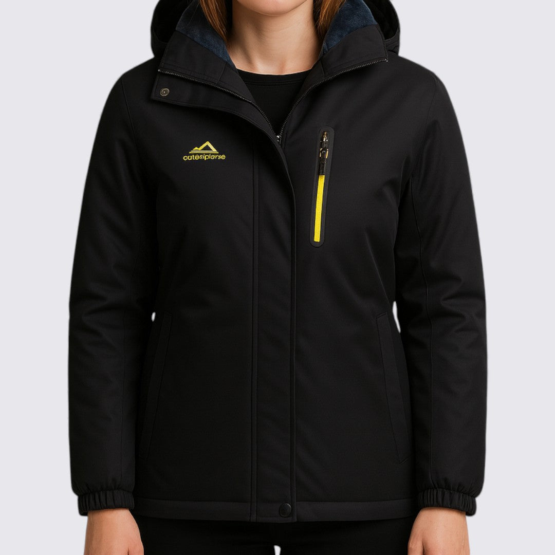 Damejakke med hætte – Lynlåsjakke – Klassisk snit