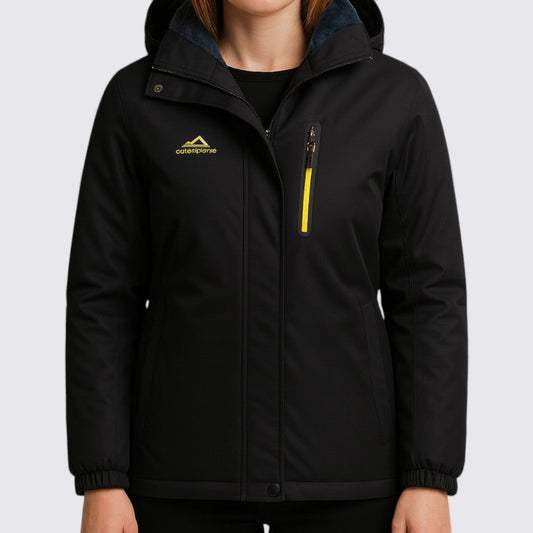 Damejakke med hætte – Lynlåsjakke – Klassisk snit