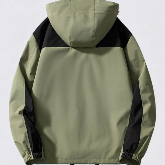 Damejakke med hætte – lynlåsjakke – lang snit