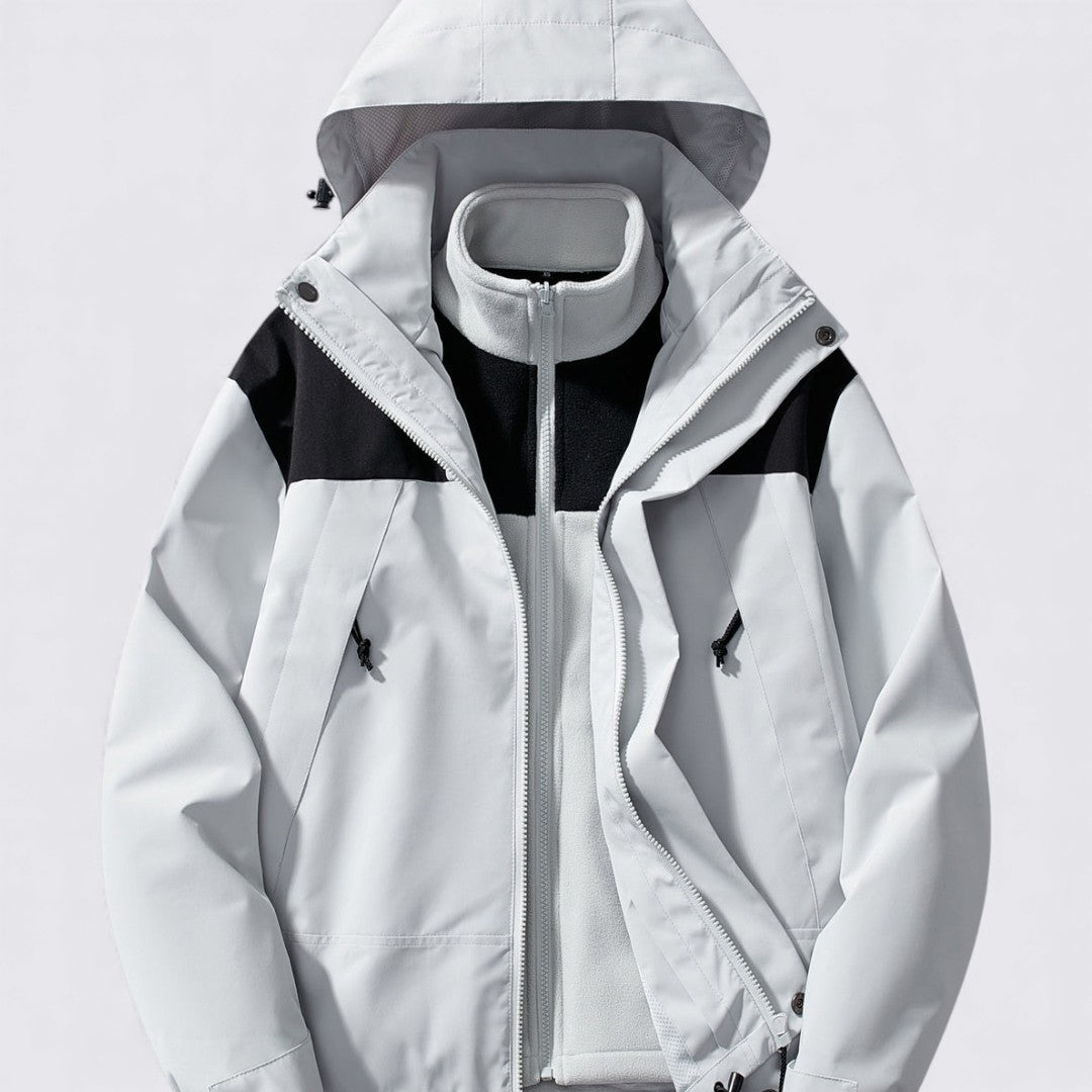 Damejakke med hætte – lynlåsjakke – lang snit