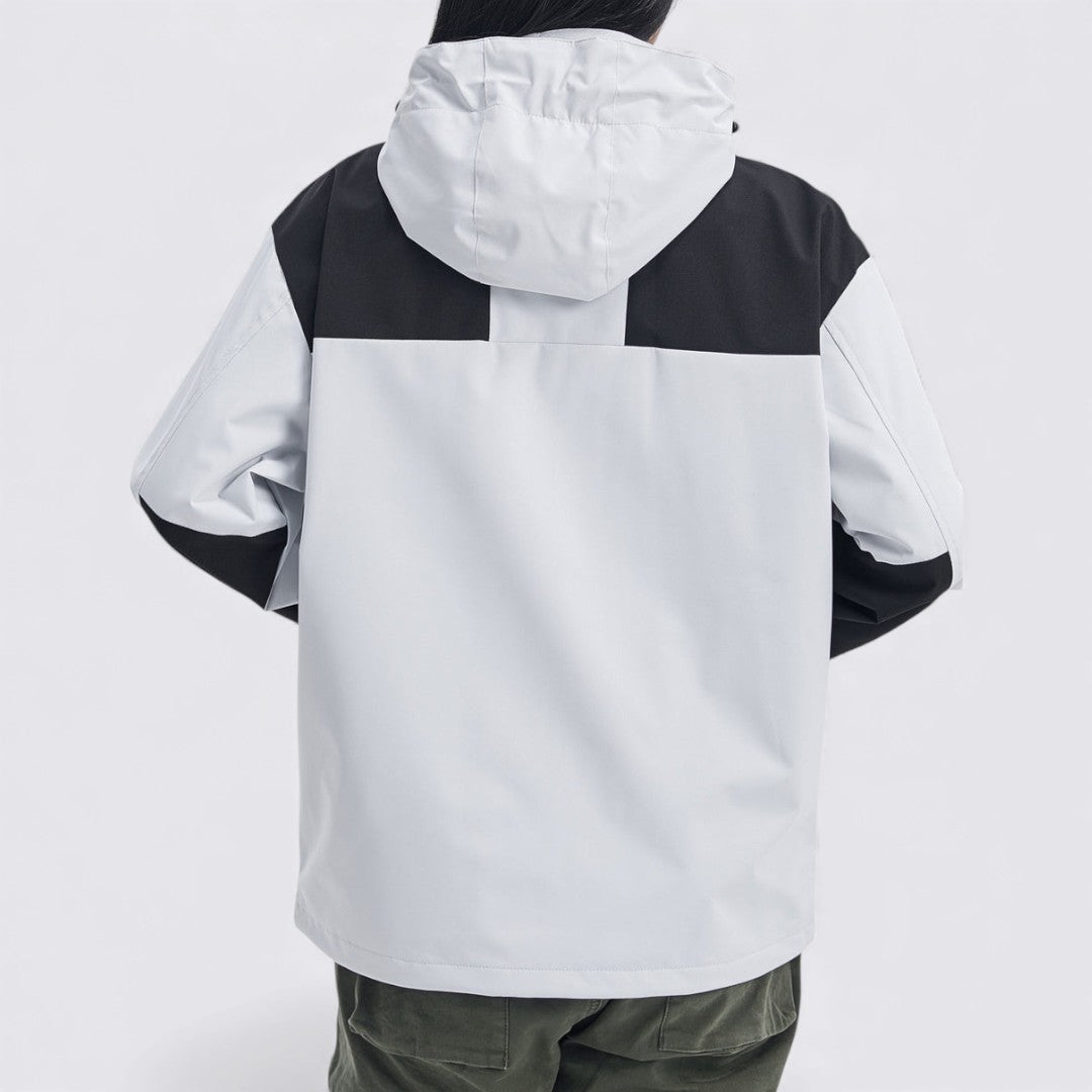 Damejakke med hætte – lynlåsjakke – lang snit