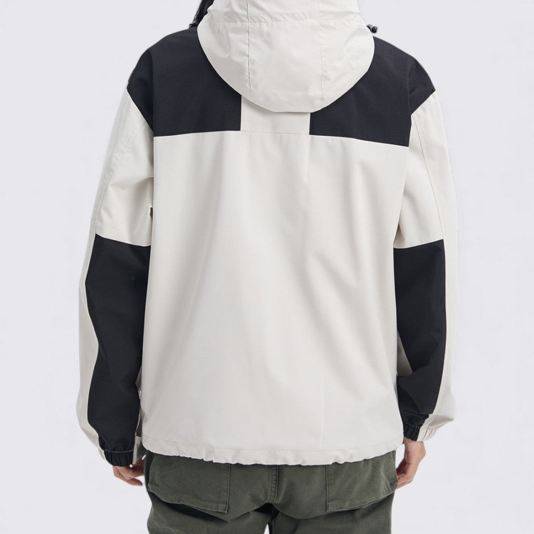 Damejakke med hætte – lynlåsjakke – lang snit