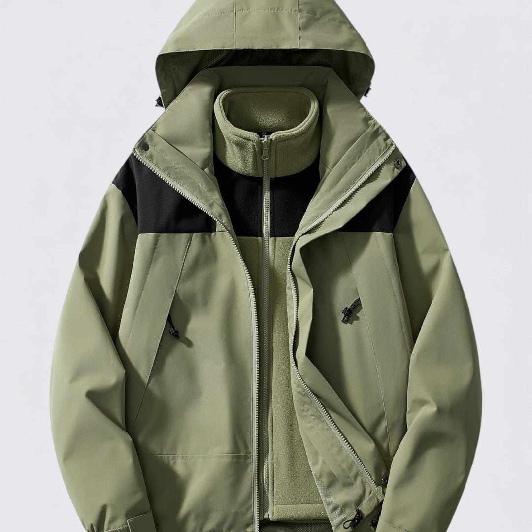 Damejakke med hætte – lynlåsjakke – lang snit