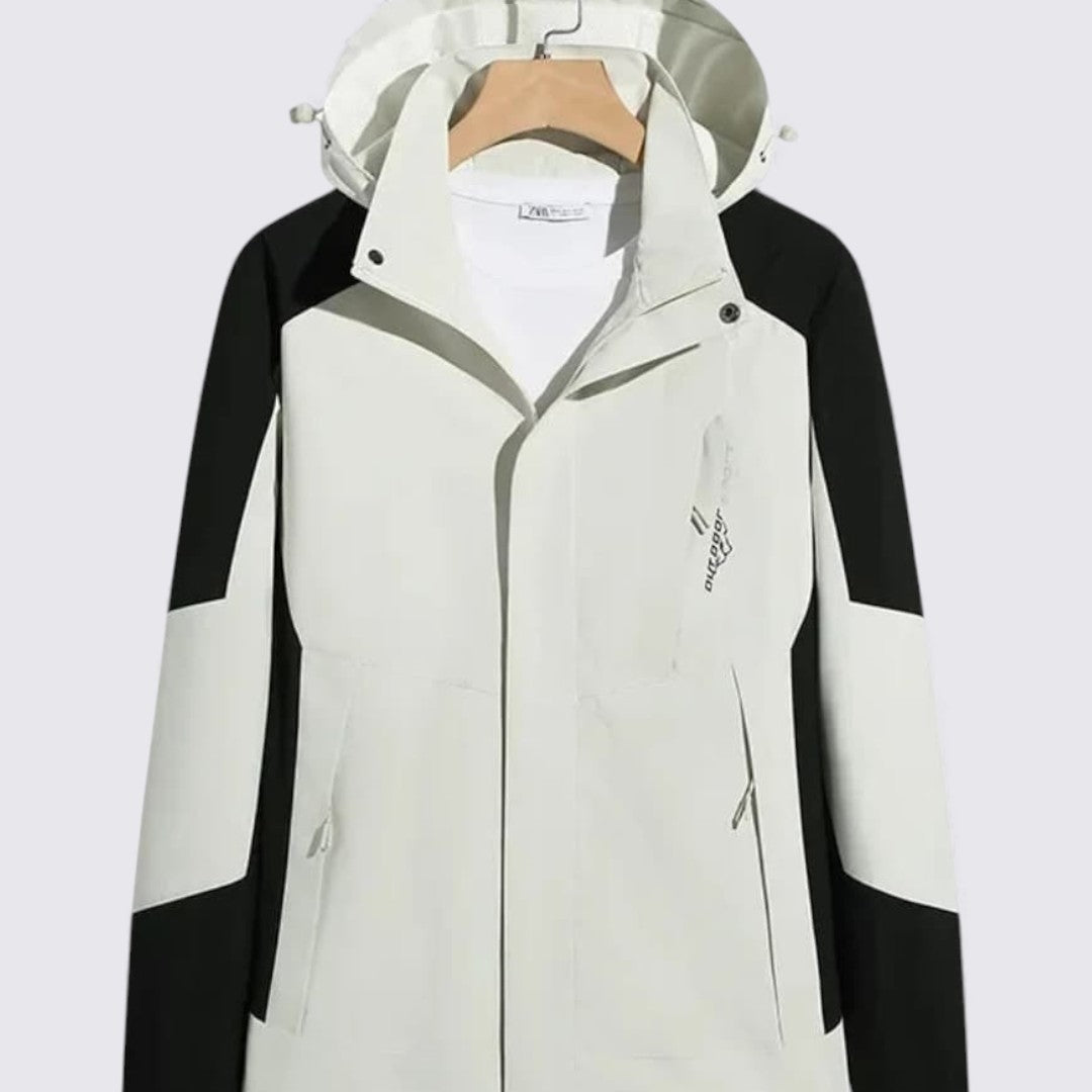 Damejakke med hætte – Lynlås jakke – Moderne outdoor-snit