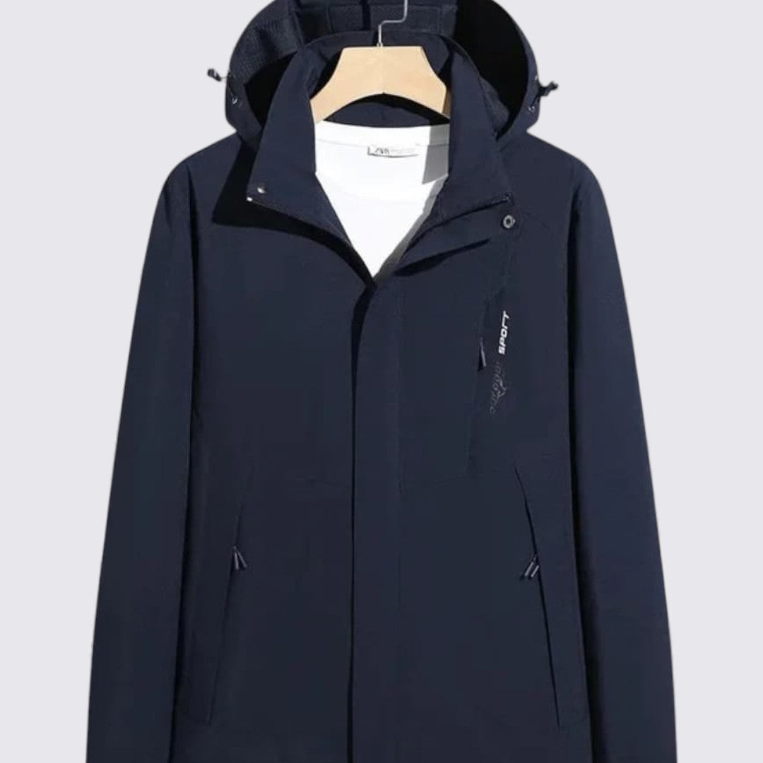 Damejakke med hætte – Lynlås jakke – Moderne outdoor-snit