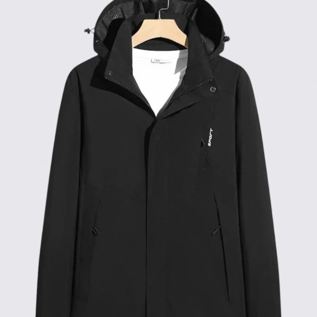 Damejakke med hætte – Lynlås jakke – Moderne outdoor-snit