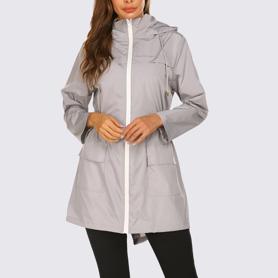 Damejakke med hætte - Overgangsjakke dame - Hættetrøje