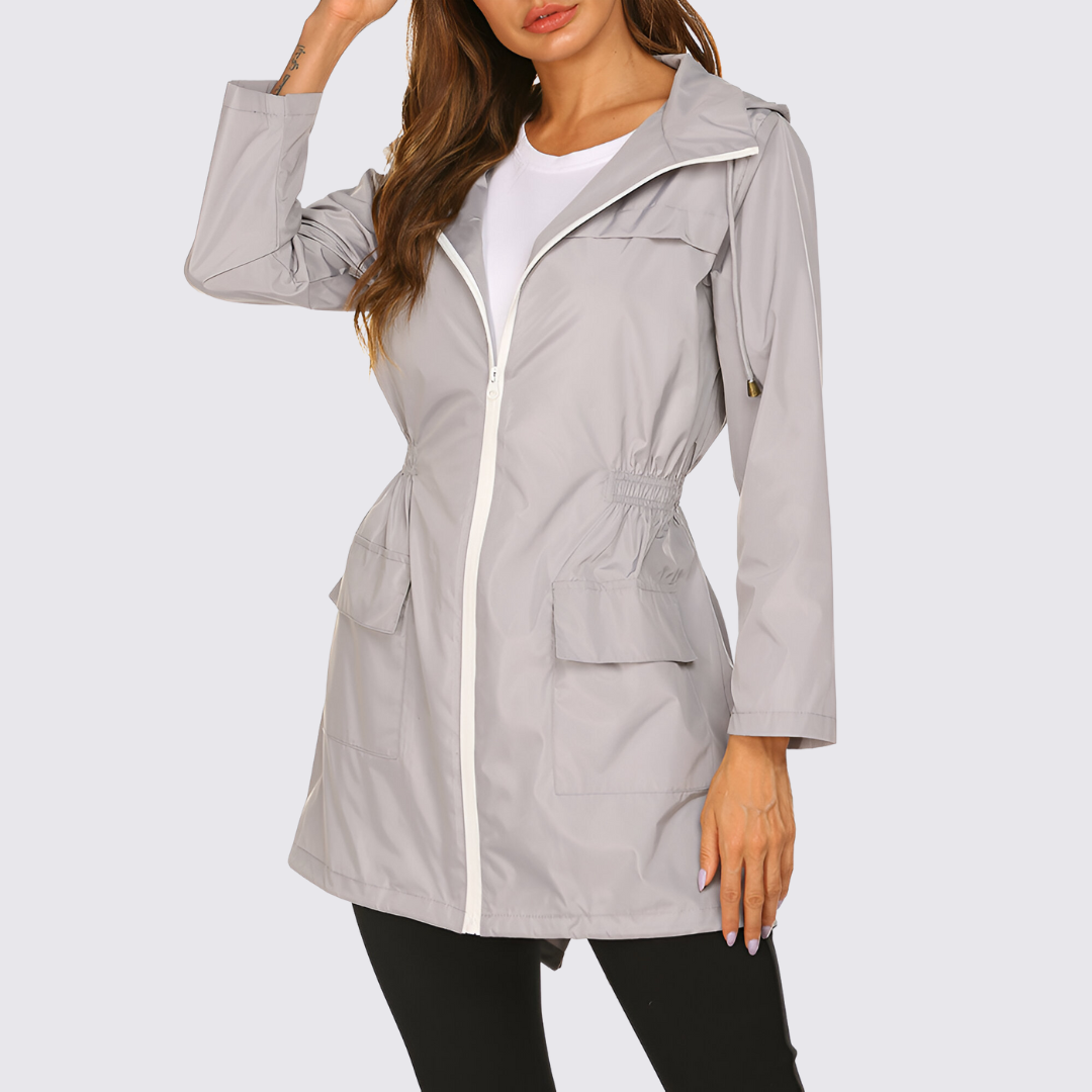 Damejakke med hætte - Overgangsjakke dame - Hættetrøje