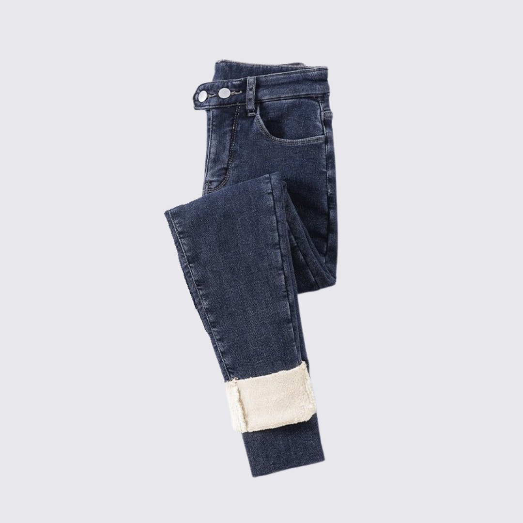 Dame jeans med foring - vinter jeans dame - jeans