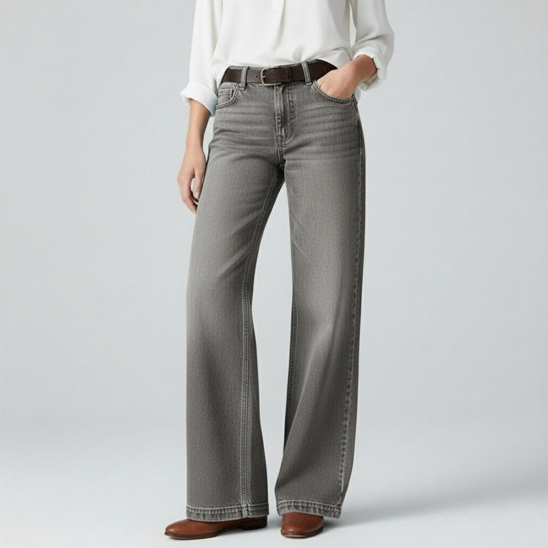 Damejeans med Vid Ben - Vide Jeans - Hverdag