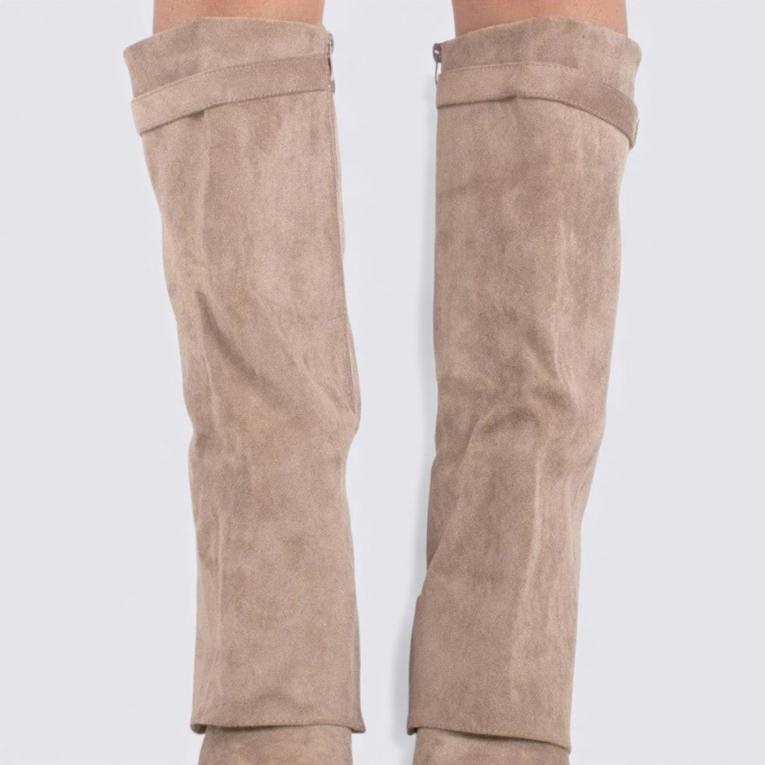 Dame ankelstøvler – Bred skaft – Slip-on støvler