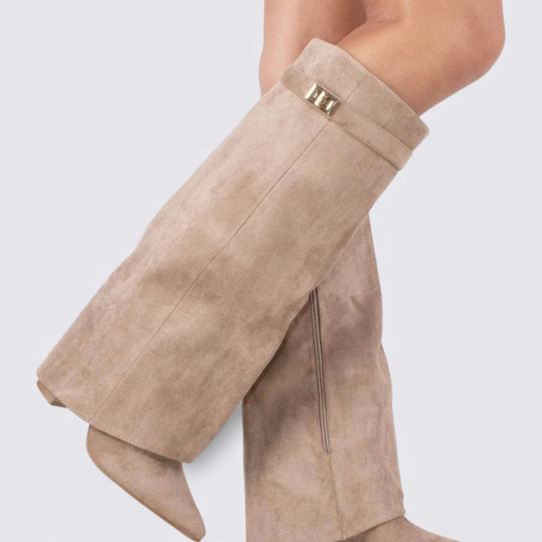 Dame ankelstøvler – Bred skaft – Slip-on støvler