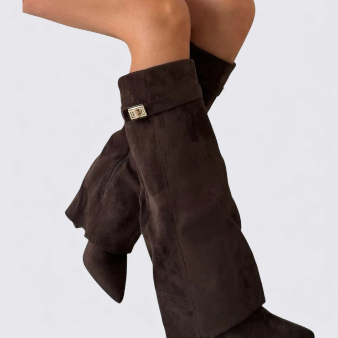 Dame ankelstøvler – Bred skaft – Slip-on støvler