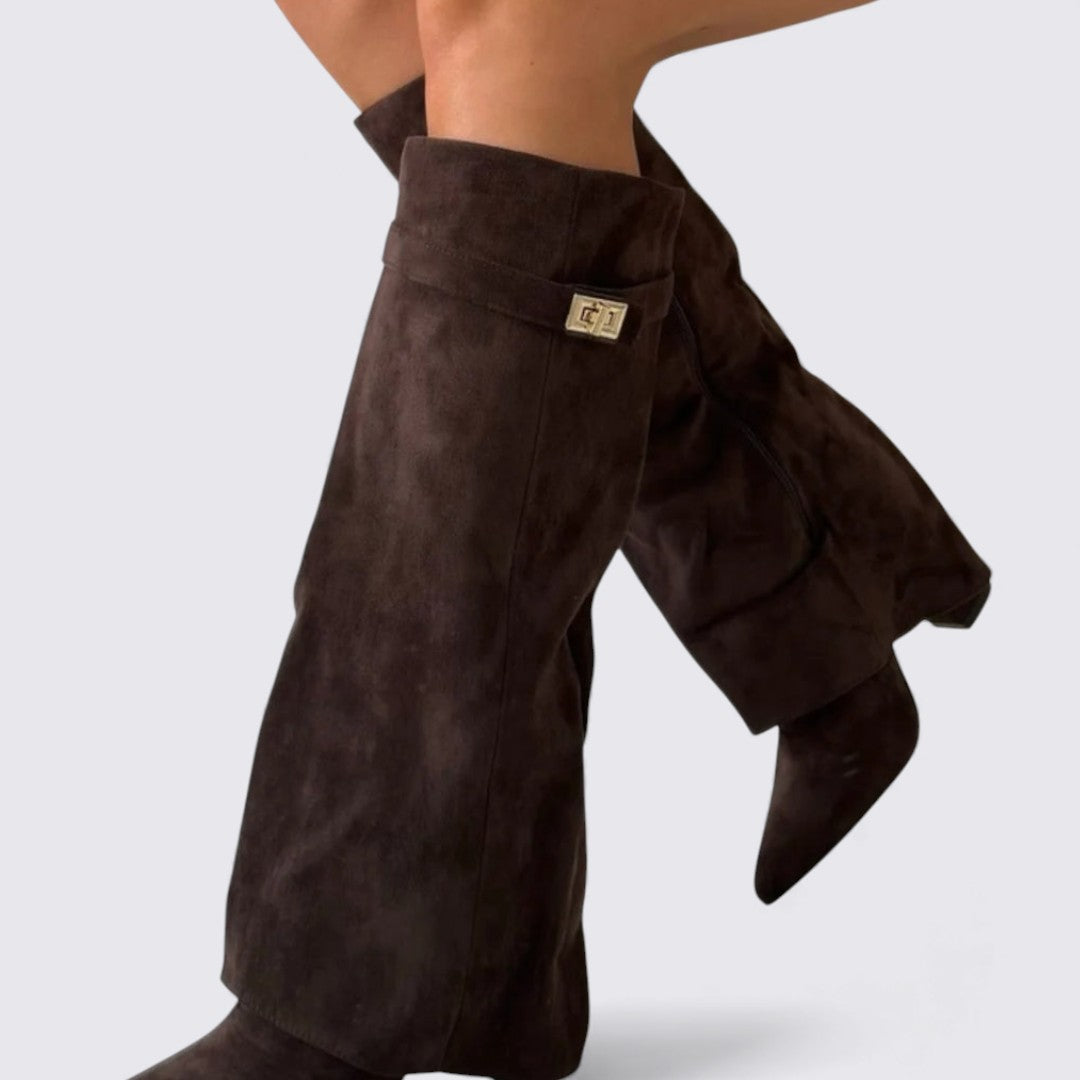 Dame ankelstøvler – Bred skaft – Slip-on støvler